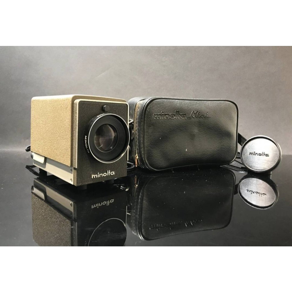 1950年日本製 Minolta Mini 35 早期幻燈機附原廠皮包C070032_幻燈片 古董機械 擺飾 不含鏡長7
