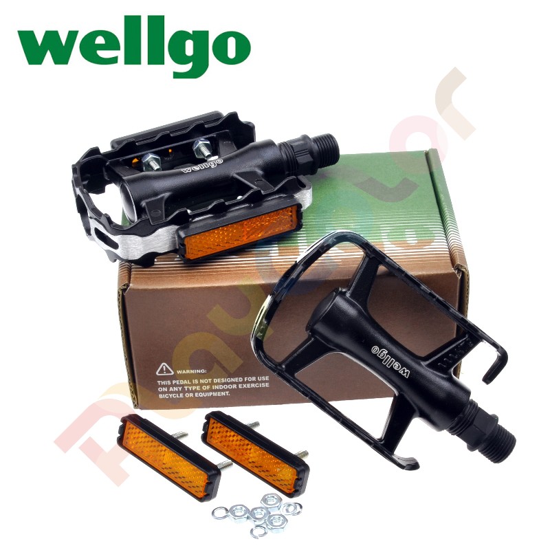 【wellgo LU-C27G 踏板】鋁合金 反光 美感腳踏板 鉻鉬鋼軸心 輕量化 維格 自行車【2065513】