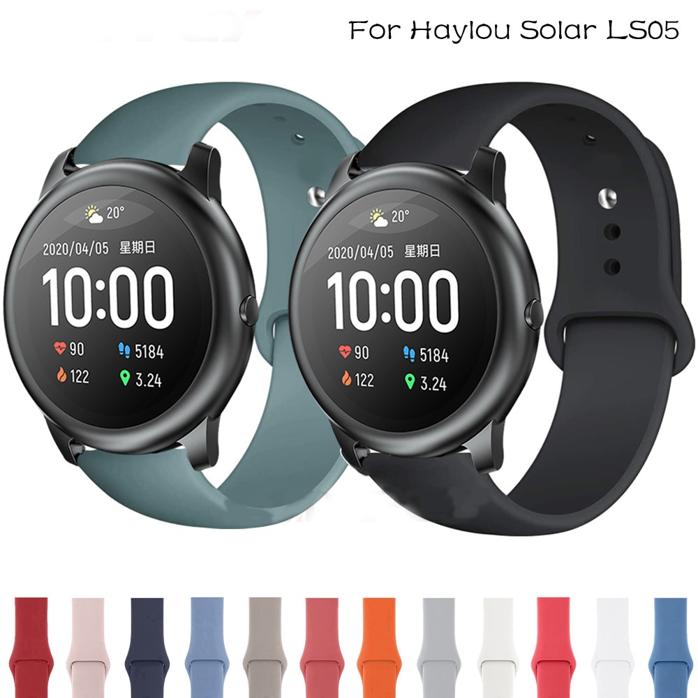 適用於小米 IMILAB KW66 智能手錶帶運動手鍊的矽膠錶帶運動手鍊, 適用於 Haylou Solar LS05