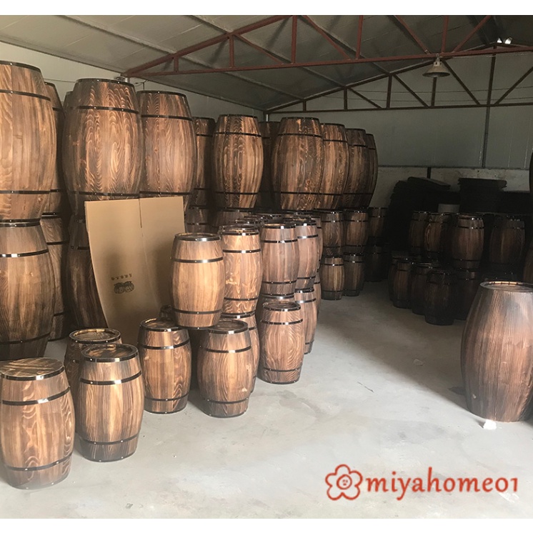 米椏家居 橡木桶酒桶木桶實木婚慶裝飾啤酒桶酒莊擺件陳列木製木酒桶定做 蝦皮購物