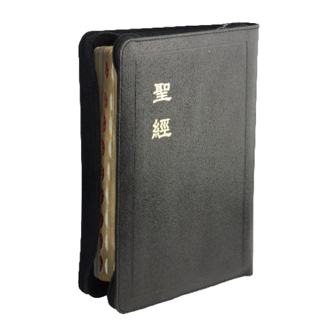 【中文聖經和合本】和合本 神版 中型 拇指索引 黑色皮面拉鍊金邊 CU67AZTI