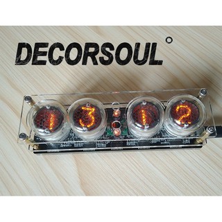 DS北歐家飾§LOFT工業風 Nixie Clock手工真空管桌鐘 座鐘 蘇聯老物 檯鐘螢光管霓虹燈擺飾時鐘禮物非LED