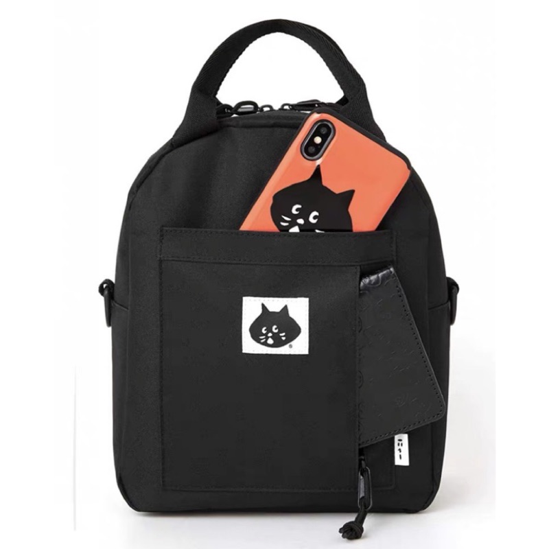 🎡EGG Baby🎡驚訝貓 Ne－net NYA 小黑貓 三用包 背提包 斜挎包 日雜附錄 手提包 雙肩包 後背包