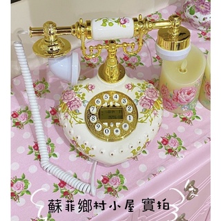 現貨/大尺寸陶瓷復古電話室內電話 田園 陶瓷 電話數位 無線 子母電話 子母機 家用電話 市內電話來電顯示家用辦公室電話