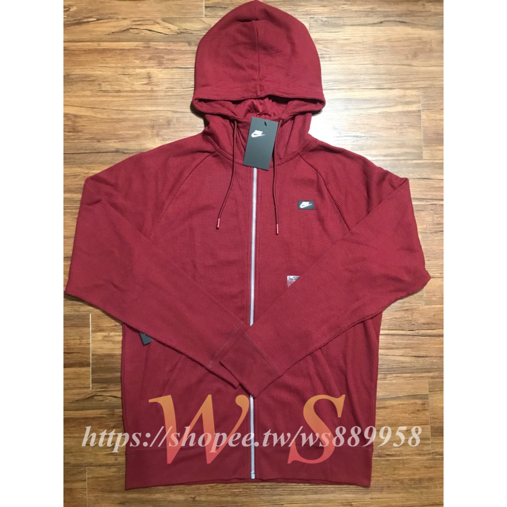 【WS】NIKE Sportswear Hoodie Full Zip 紅色 男 連帽外套 AR2261-677