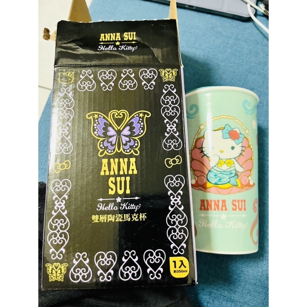 7-11 ANNA SUI Hello kitty 雙層陶瓷馬克杯美人魚款～全新120