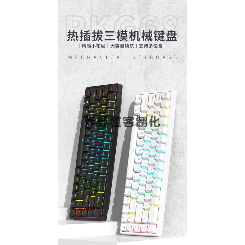 【鍵盤定位板】RKG68（RK837）熱插拔三模鍵盤專用定位板夾心棉、底部空間消音棉