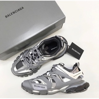 BALENCIAGA Baskets Track.2 Open en Maille et Nylon Blanc
