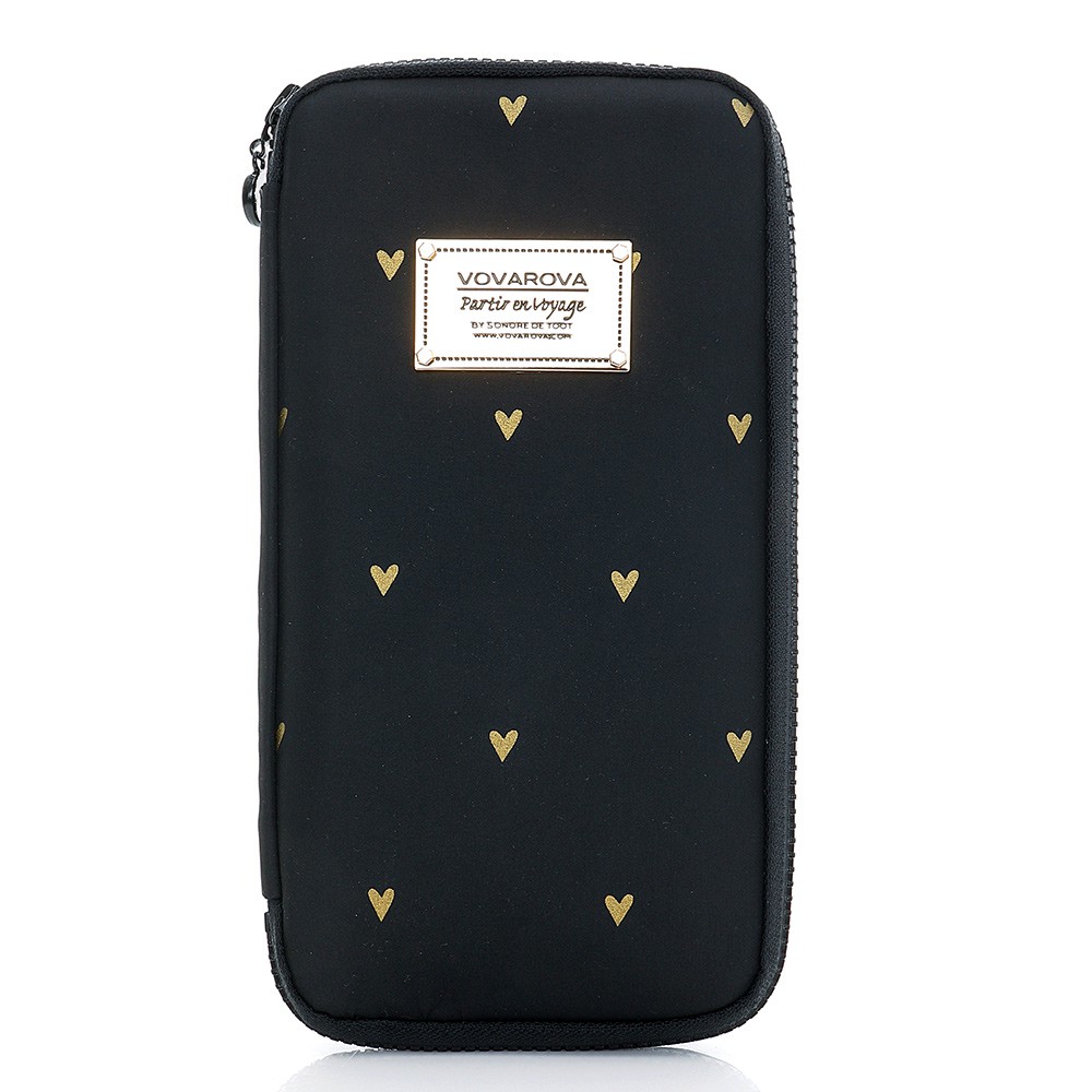 VOVAROVA空氣包-環遊世界護照夾-心空閃耀(黑)