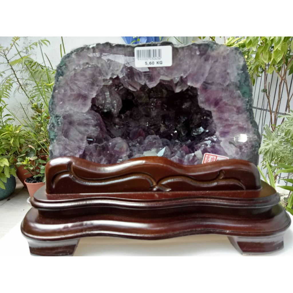 紫水晶洞/小土型/厚皮/色紫/適合放辦公桌 5.6kg(特惠價/不議價商品)