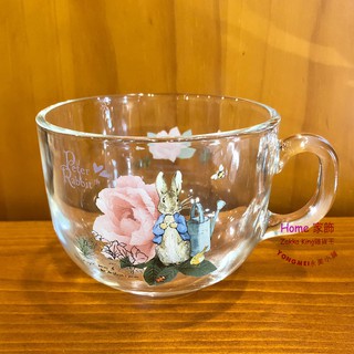 [HOME] 玫瑰玻璃湯碗 494ml 比得兔單耳湯杯 早餐杯 彼得兔玫瑰玻璃湯杯 Peter Rabbit 沙拉碗