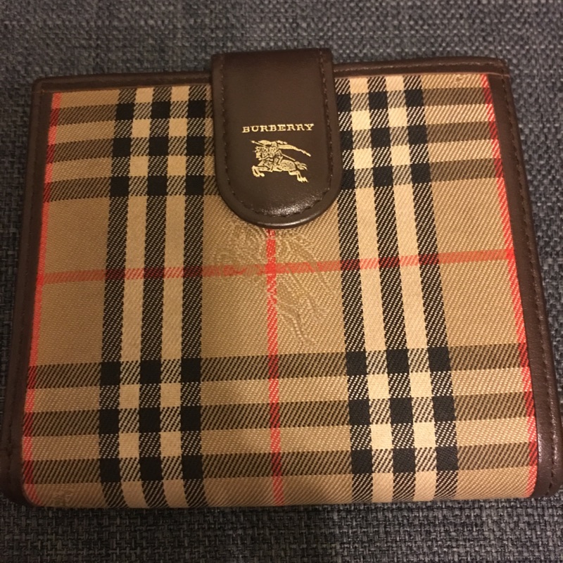 🎀正品 Burberry 戰馬圖騰 壓紋 短夾 皮夾