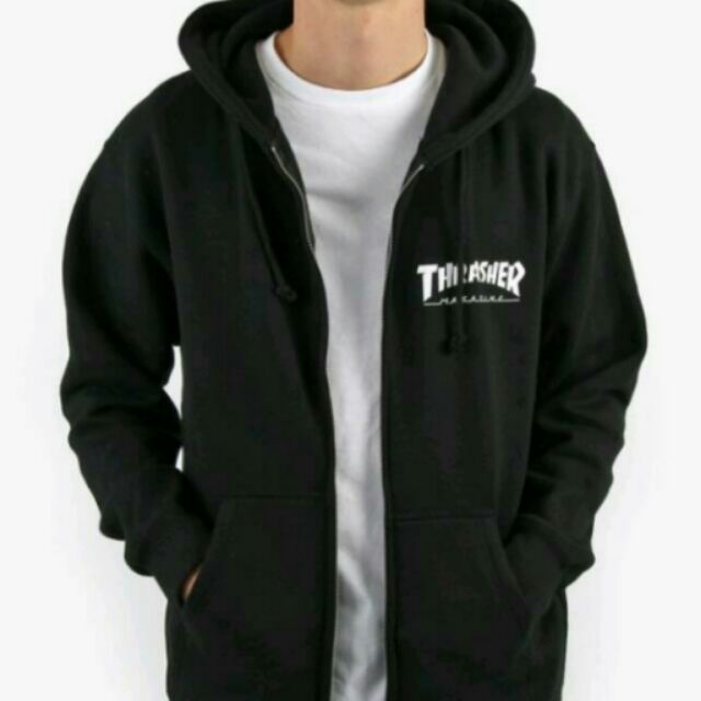 thrasher zip hoodie 連帽外套