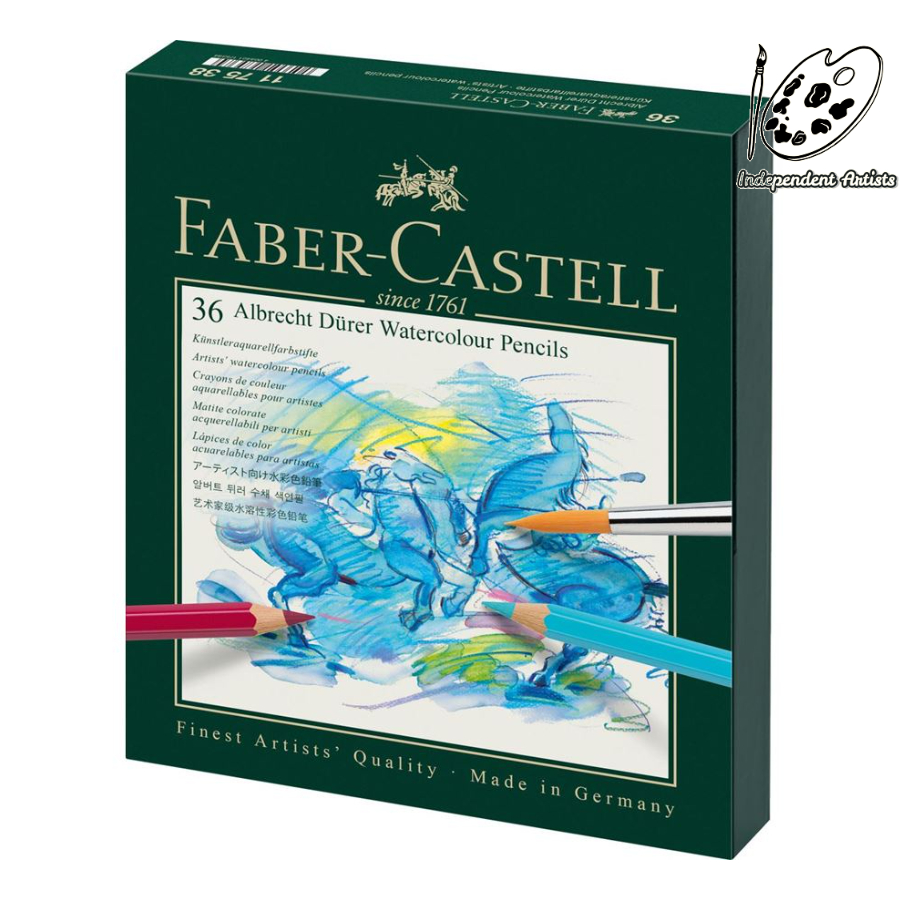 德國輝柏 FABER-CASTELL藝術家級綠色紙盒裝水性色鉛筆 36色 /117538