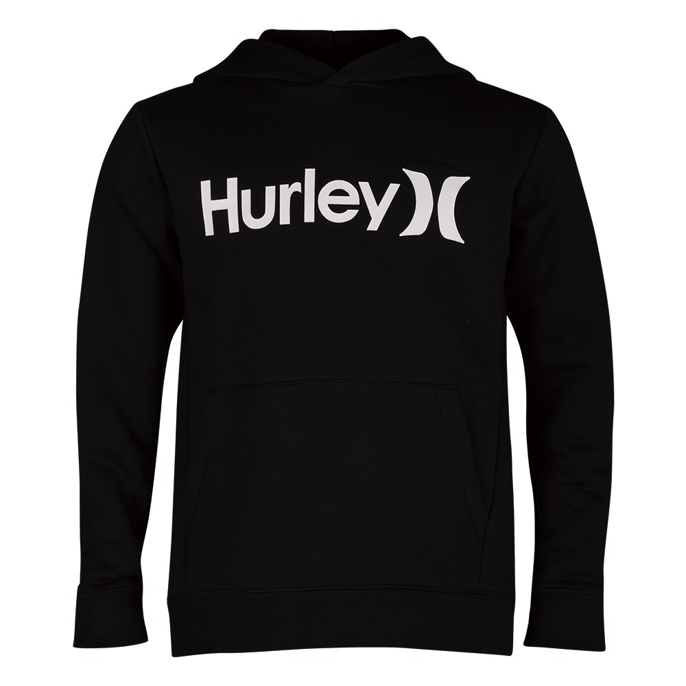 HURLEY｜男孩 HRLY OAO SURF CHECK PO BLACK/(WHITE) 帽T