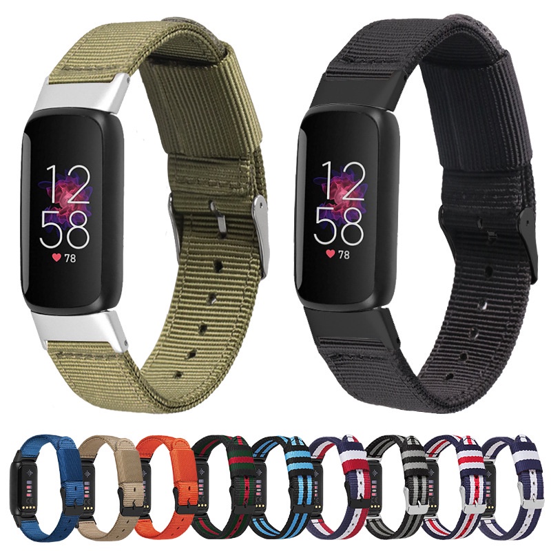 適用於Fitbit Luxe尼龍錶帶  Luxe special edition手環尼龍帆布錶帶 12mm運動手錶帶