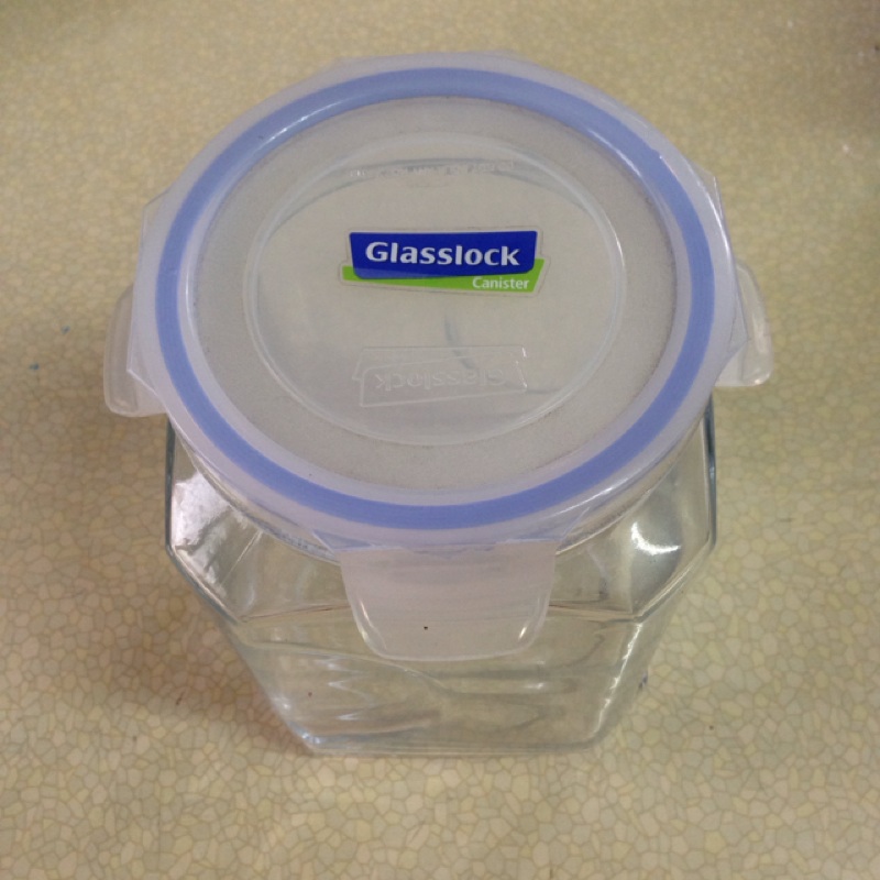 Glasslock 方形 玻璃 密封罐 儲物罐 高19寛13公分