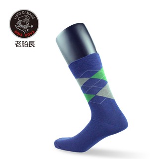【ifeet】OL時尚型男棉質紳士襪(8452)-1雙入-藍色(老船長sinacova)
