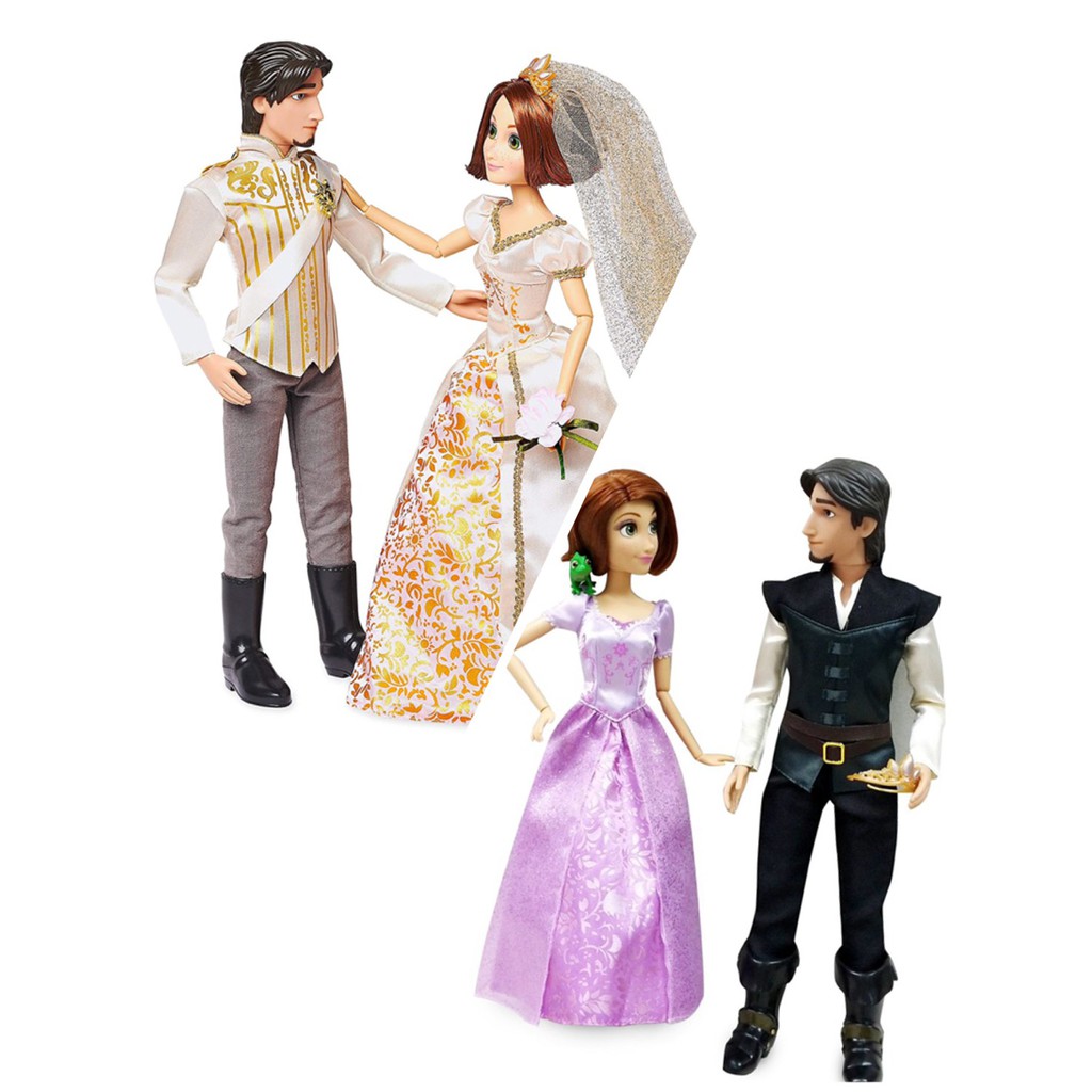 迪士尼 上海 美國 代購 短髮 長髮公主 迪士尼公主 樂佩 王子 婚紗 雙人組 娃娃