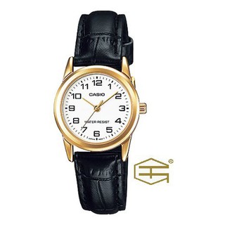 【天龜】CASIO 簡約 防水石英皮帶淑女女錶 LTP-V001GL-7B