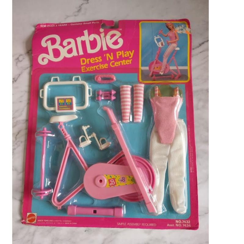 【芭爸時尚生活館】早期復古 芭比 BARBIE 腳踏車 配件 運動 娃娃配件