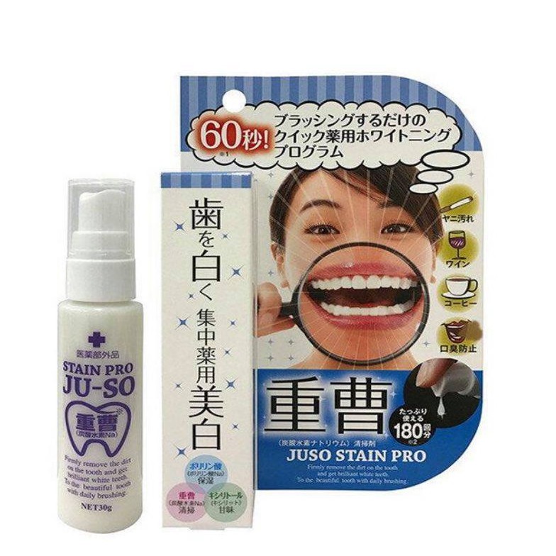 小妞美髮精品百貨 日本製juso Stain Pro 重曹牙齒美白防口臭牙齒美白juso 30ml 現貨 蝦皮購物