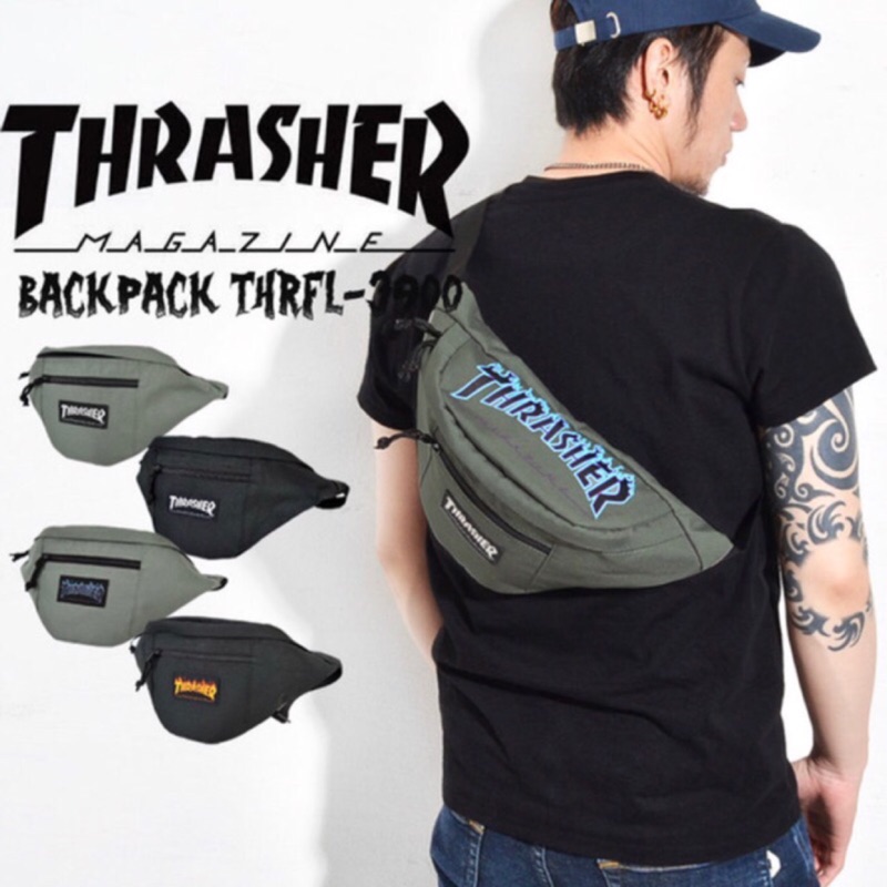 *Mars*全新真品*超搶手 THRASHER FLAME BACKPACK 火焰 logo 腰包  包包 斜背