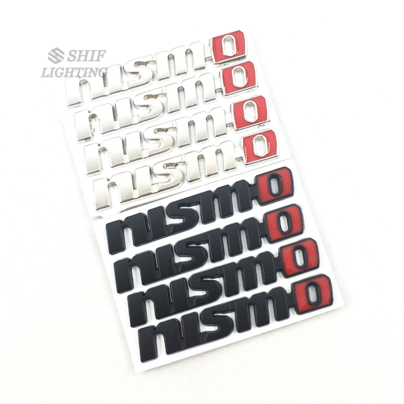 4 x 小號 金屬  銀色/黑色 NISMO 標誌 Nissan汽車裝潢 車標 徽章 貼紙 貼花 標貼