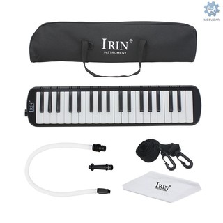 IRIN 37鍵口風琴含背包背帶軟吹管短吹嘴擦布（擦布帶logo不帶logo隨機發貨） 黑色 #0