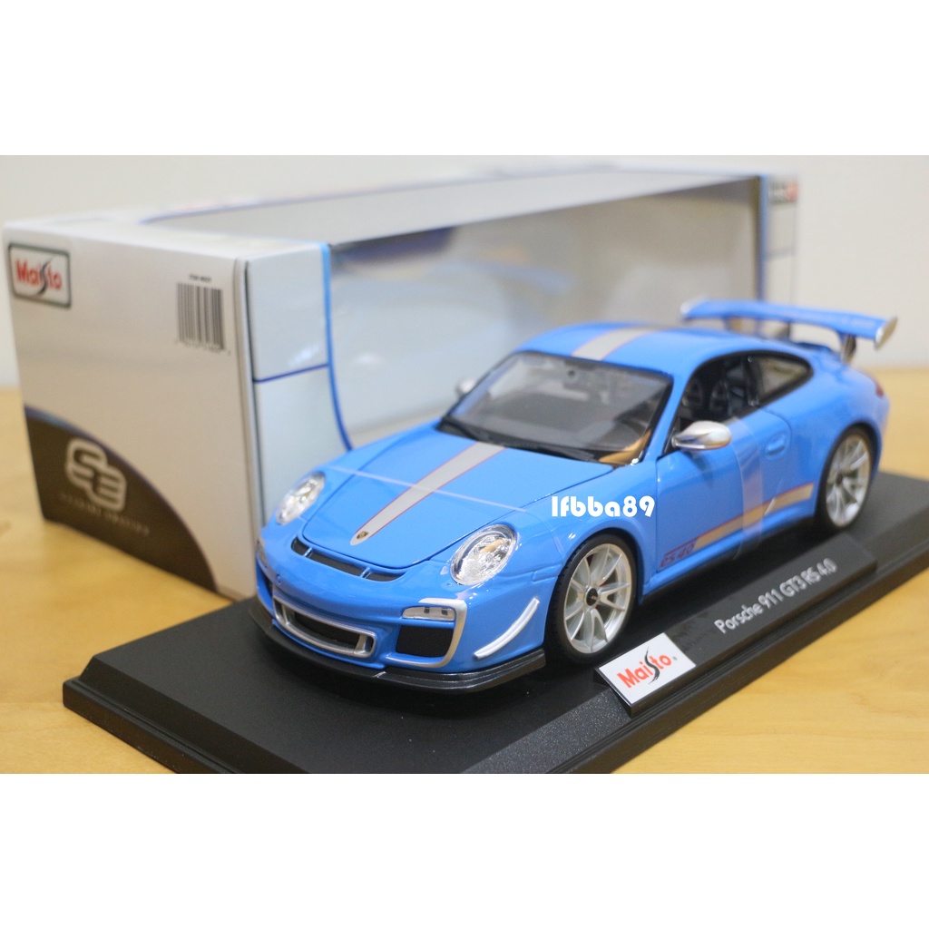 Maisto 1/18 Porsche 911 (997) GT3 RS 4.0 保時捷 藍