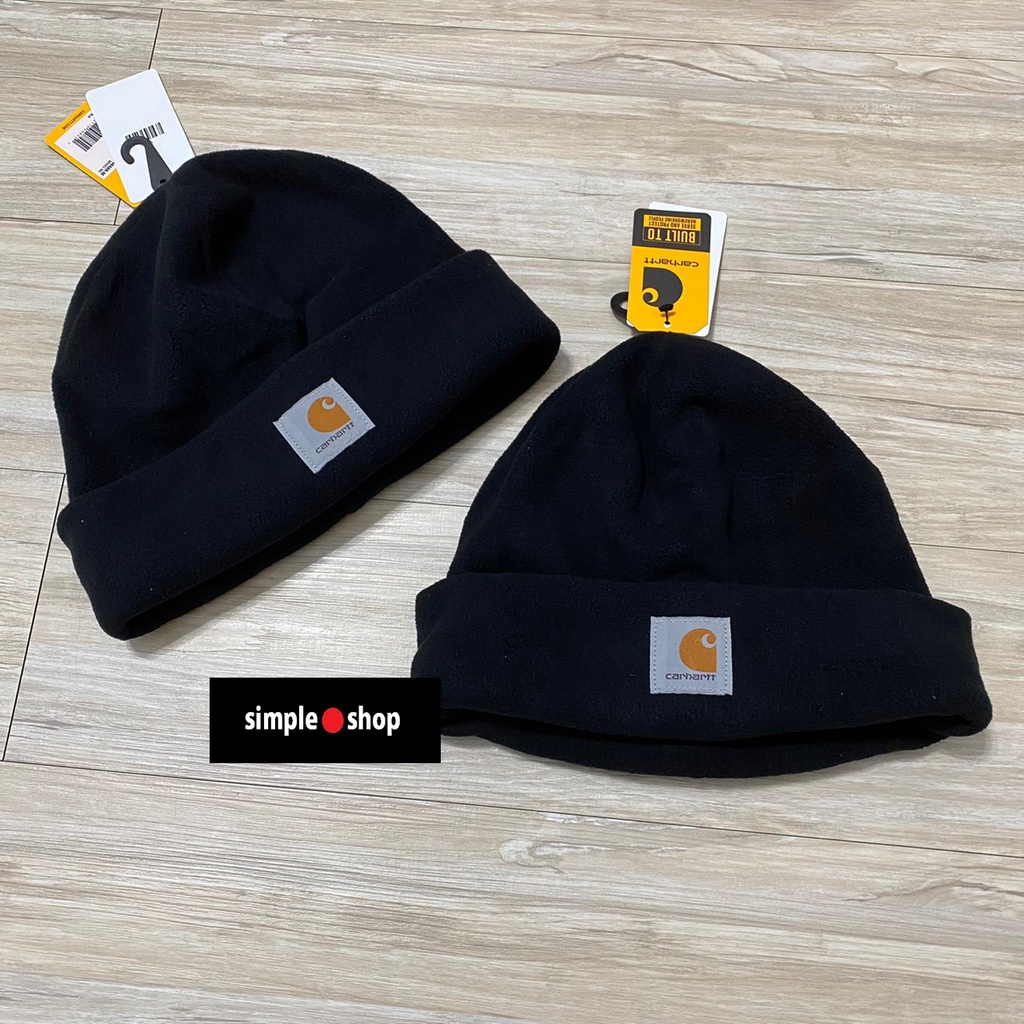 【Simple Shop】Carhartt 毛帽 卡哈毛帽 保暖 毛帽 帽子 刷毛帽 刷毛材質 毛帽 黑色 104488