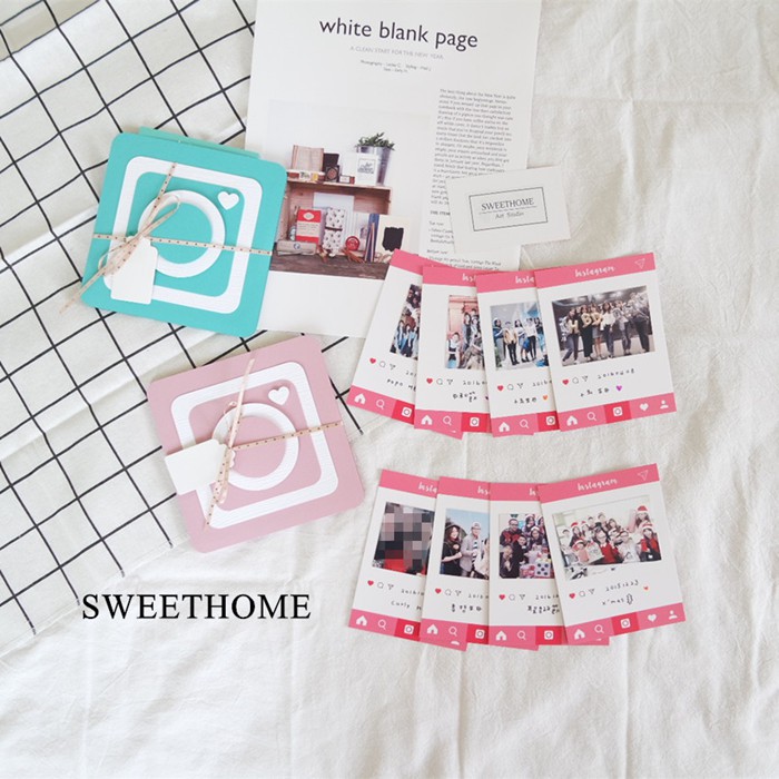 [🔺現貨] 滿額免運▶Sweet Home 手作卡片－Instagram 造型手工卡片＊馬卡龍色－口袋式收納小卡』