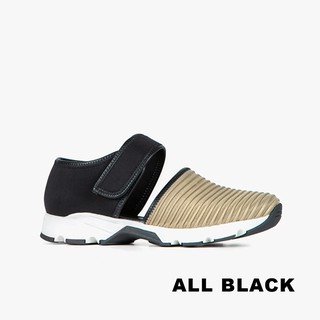 【ALL BLACK】Easy Rib Sneak 拚色條紋休閒鞋(米色)19-7628-70