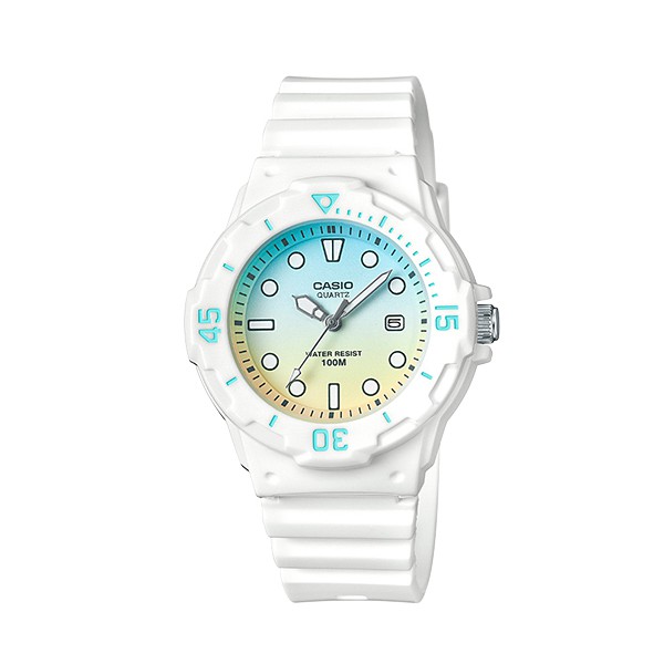 【聊聊私訊甜甜價】【CASIO】魅力潛水風格型女腕錶-藍黃漸層/白藍漸層LRW-200H-2E