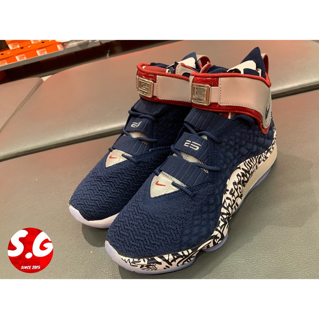 S.G NIKE LEBRON XVII FP EP 藍色 氣墊 塗鴉 反光 詹姆士 籃球鞋 男鞋 CT6052-400