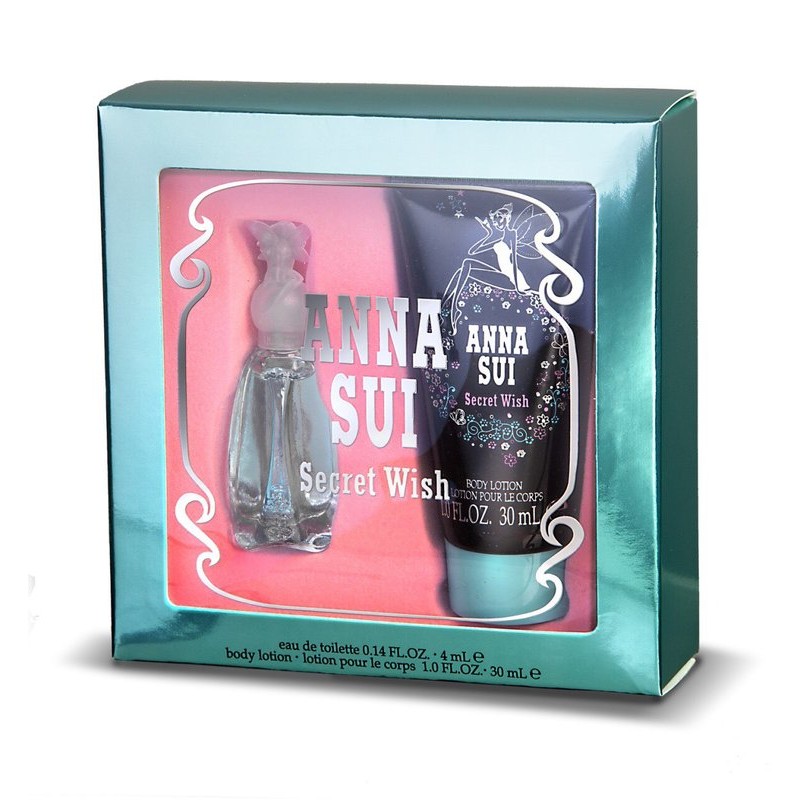 (法意公司貨)  Anna Sui 安娜蘇 許願精靈 女性淡香水4ML+身體乳30ML 小香水禮盒組