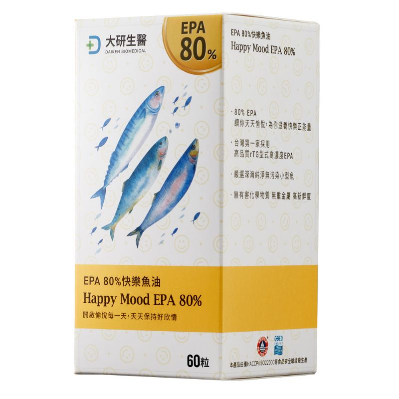 大研生醫  EPA80%快樂魚油軟膠囊(60粒/盒)