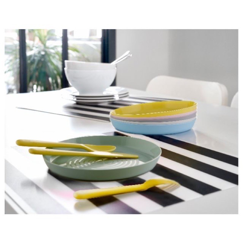 現貨💐宜家IKEA兒童餐具 塑料餐盤  碗水杯 刀叉勺