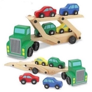 外貿男寶玩具 木質雙層卡車工程車運輸車