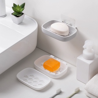 浴室皂碟免打孔雙層皂盒皂架瀝水架浴室配件