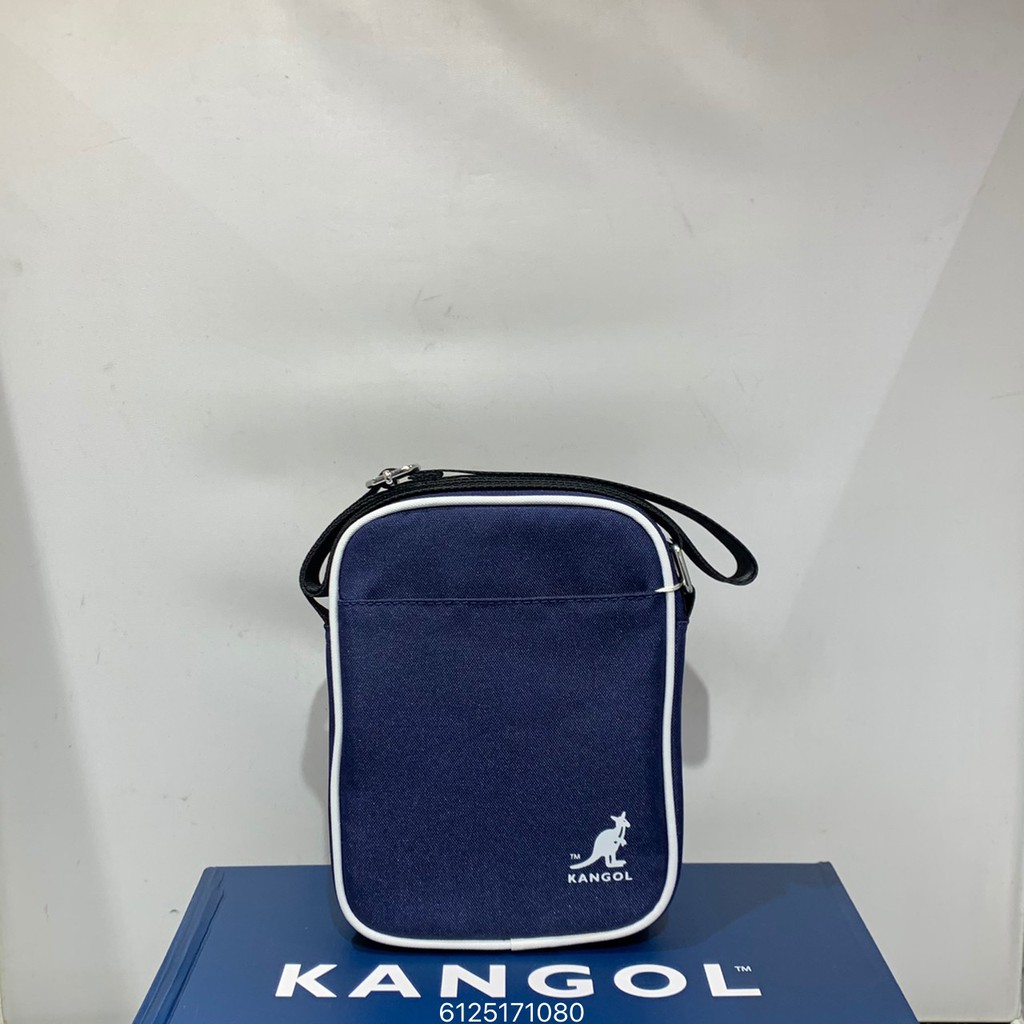 KANGOL 深藍色帆布小側背包 6125171080