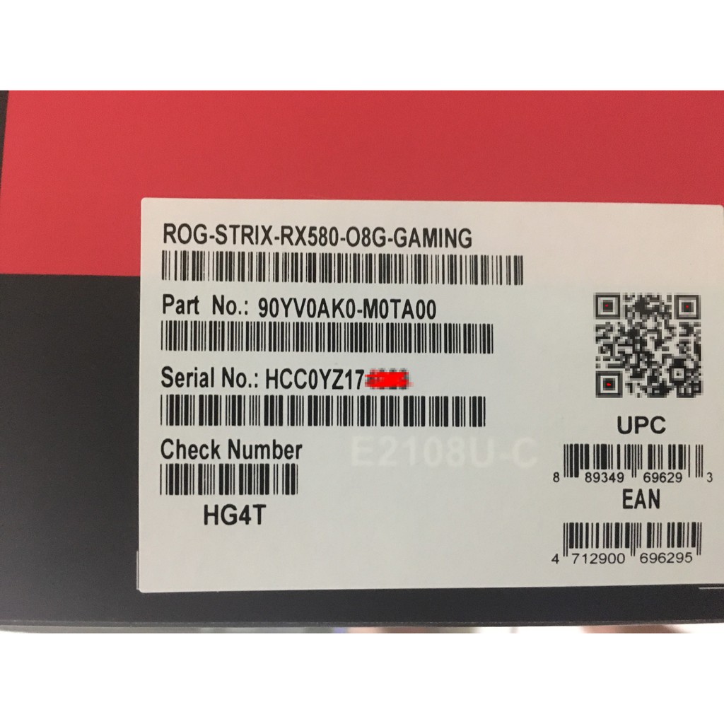 [保固中]Rog rx580 o8g 588 二手自用 非礦卡