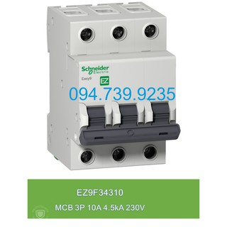 Automat Schneider 3P 10A 4.5kA - 施耐德 EZ9 3P 10A - MCB 3P 10A