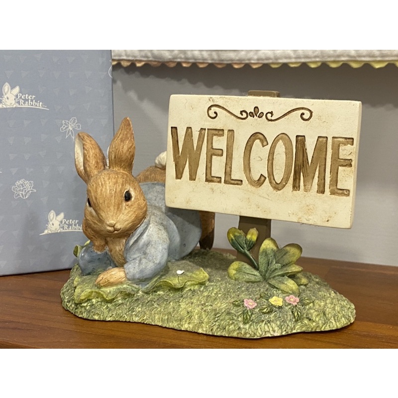PETER RABBIT 彼得兔 welcome 桌上歡迎擺飾品 紙鎮 雜貨風 鄉村風 桌上小物