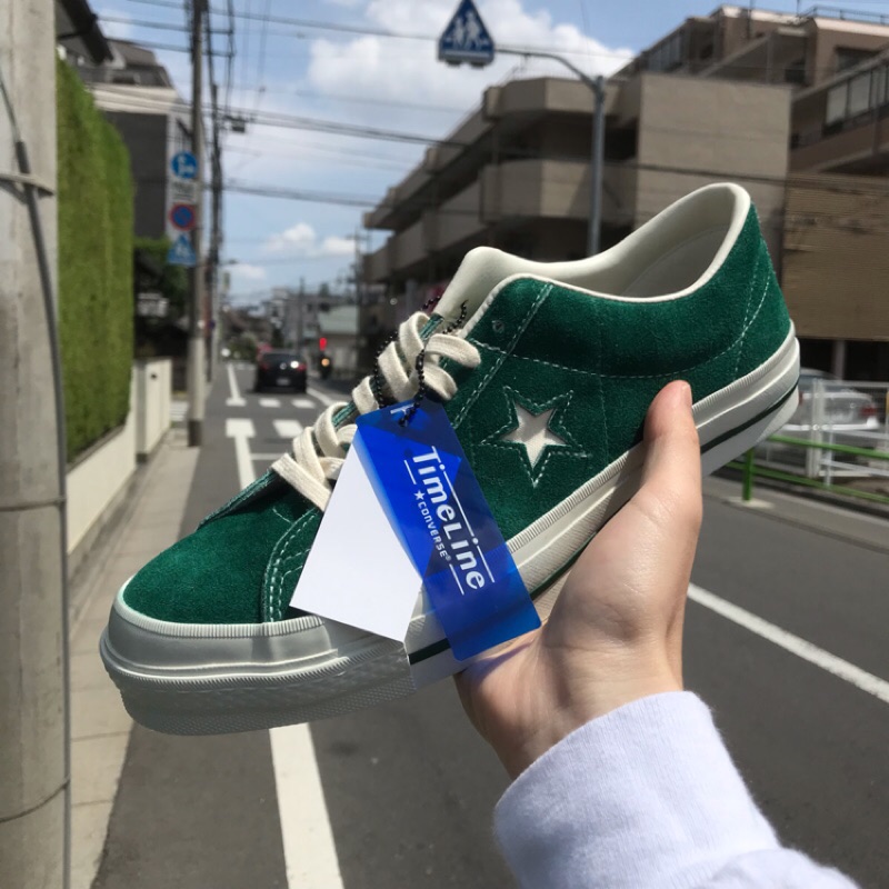 日本限定CONVERSE TIMELINE系列ONE STAR J VTG 綠麂皮日本製| 蝦皮購物