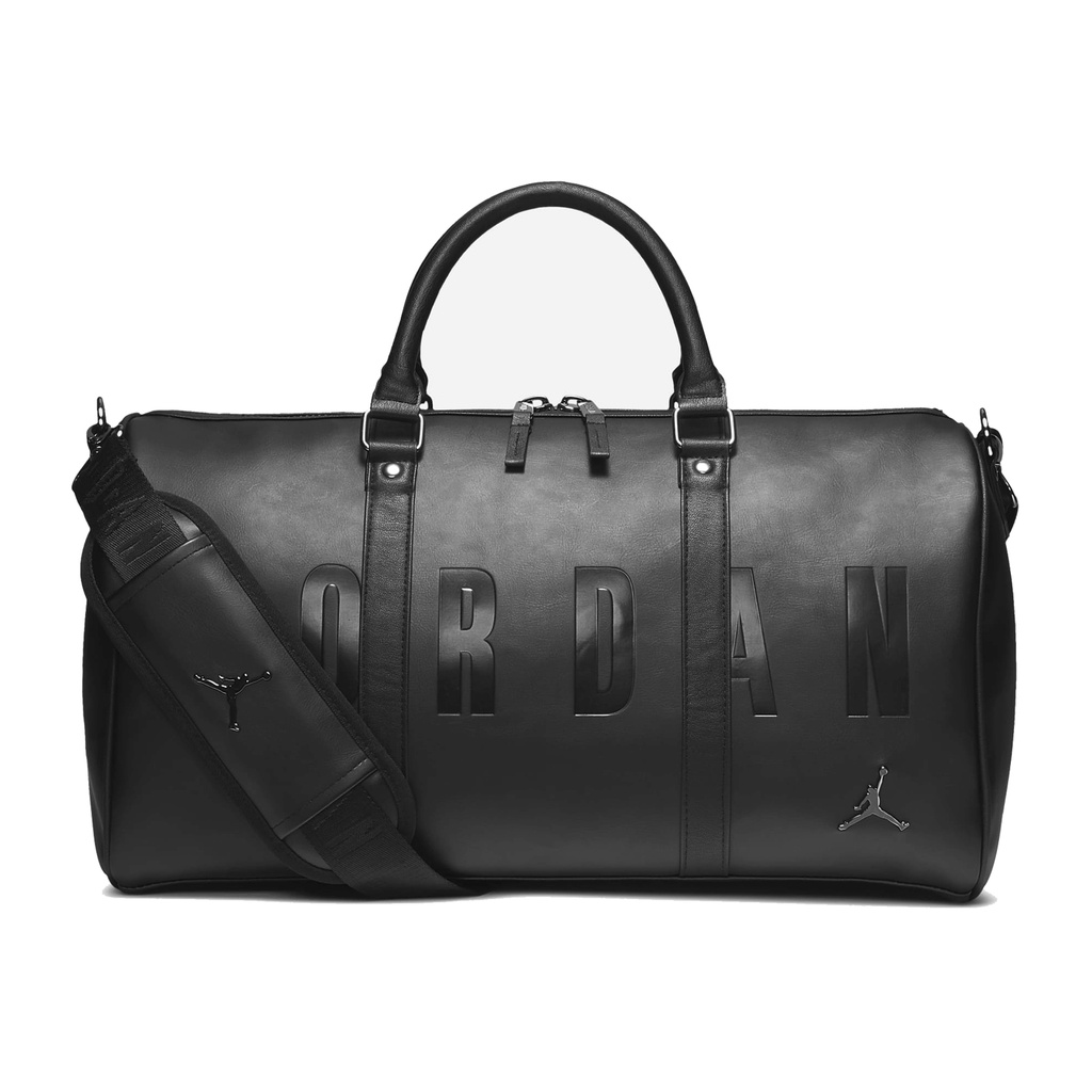 Nike 行李袋 Jordan Duffle Bag 黑 喬丹 飛人 皮革 包【ACS】 JD2023013AD-001