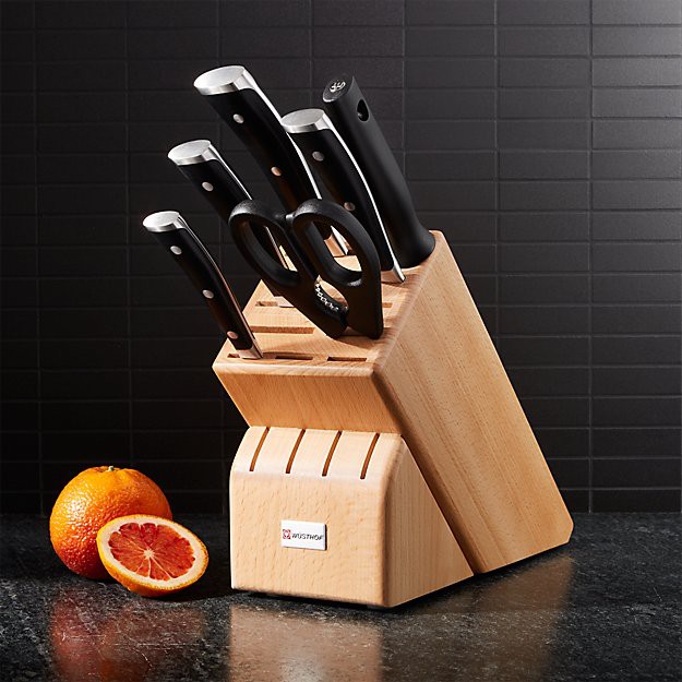Wusthof 三叉牌 Classic Ikon 7件刀具組 有原木刀座 刀架 德國製 全新正品 主廚刀 水果刀 麵包刀