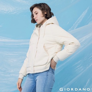 GIORDANO 佐丹奴 女裝大口袋鋪棉連帽外套 麵包外套