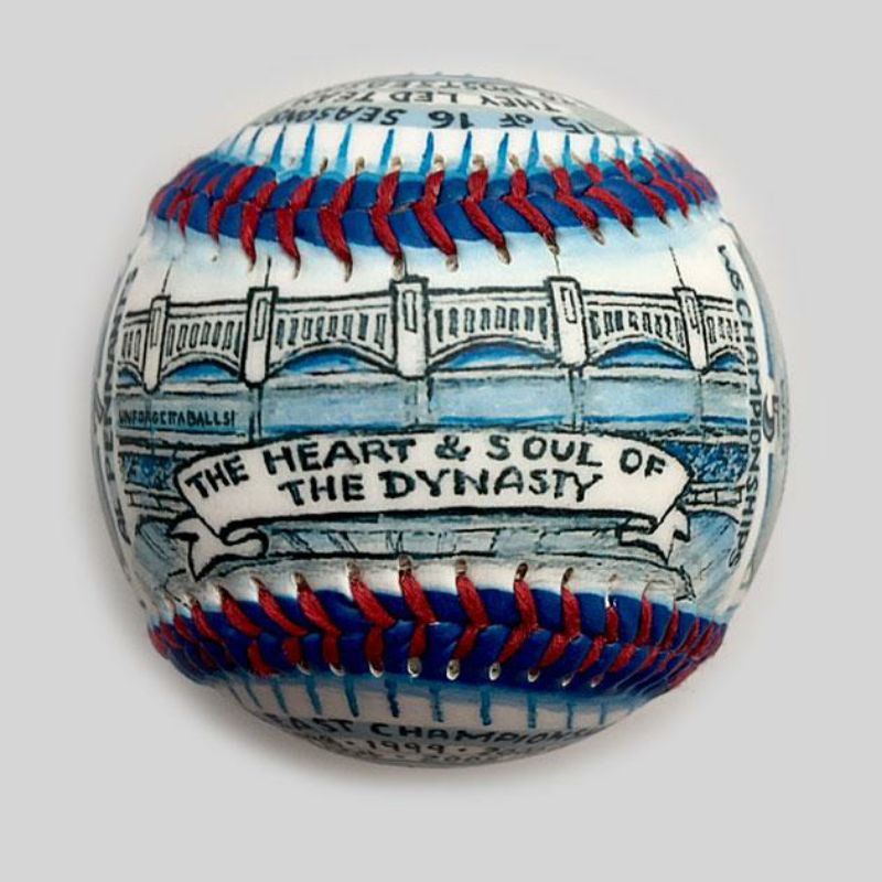 MLB 紐約洋基 王朝 棒球傳奇4人 基特. 波沙達.李維拉.派堤特 紀念球