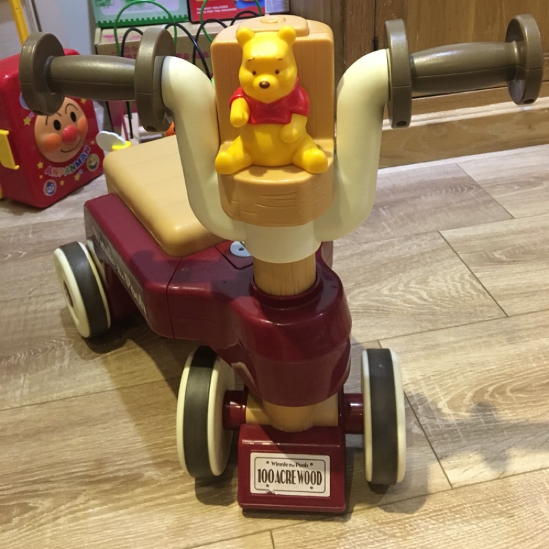 日本TAKARA TOMY Disney Baby 小熊維尼兩用幼兒車 學步車 三輪車